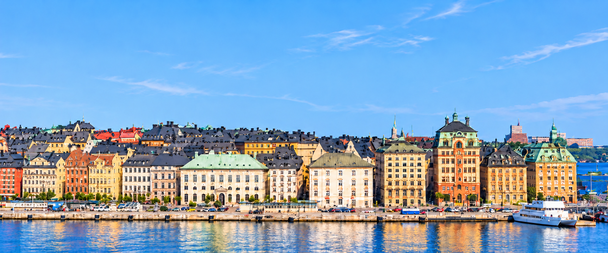Original Swedish waterfront panorama
